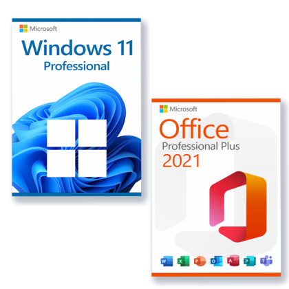 COMBO: Microsoft Windows 11 Professional Microsoft Office 2021 Professional Plus licenza per 3 PC